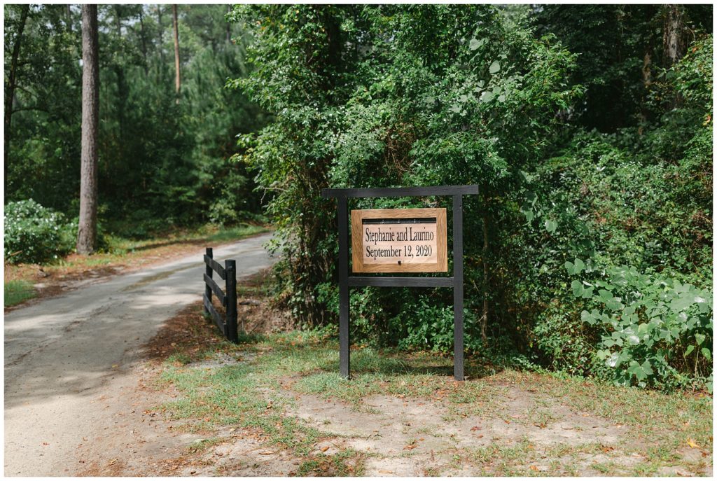 Pine Knoll Farms wedding venue wedding sign