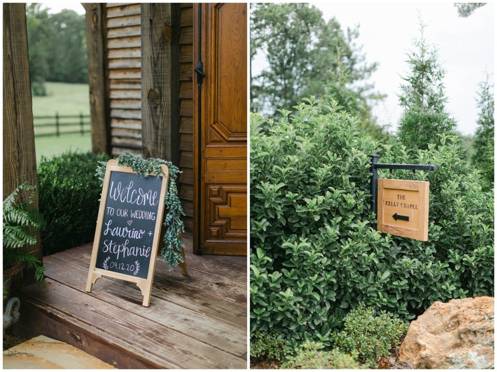 Pine Knoll Farms wedding sign
