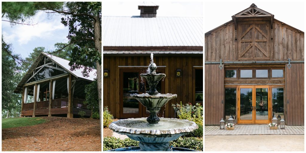 Pine Knoll Farms wedding venue and water fountain