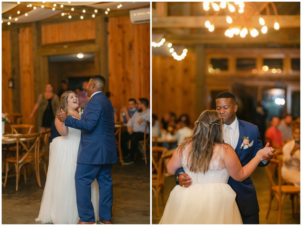 Bride and groom first dance