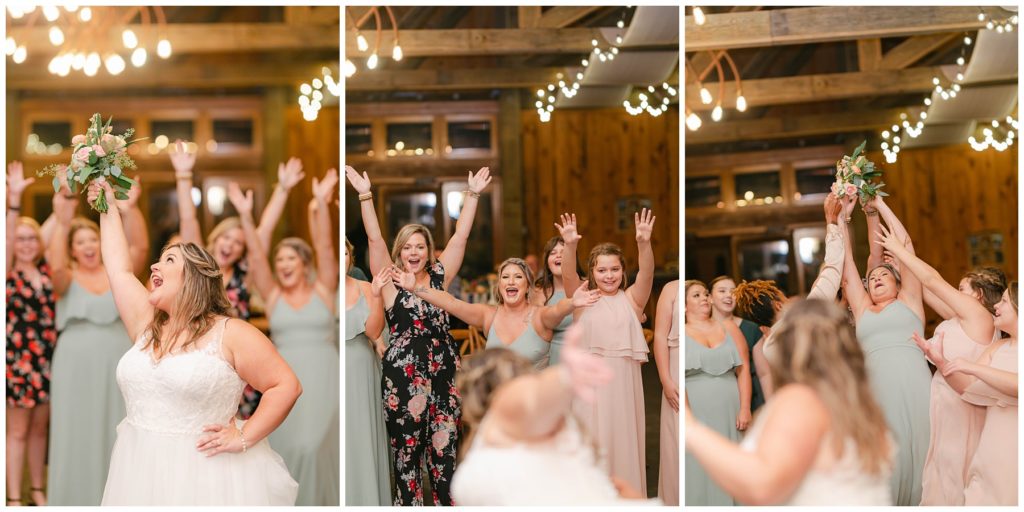 wedding bouquet toss