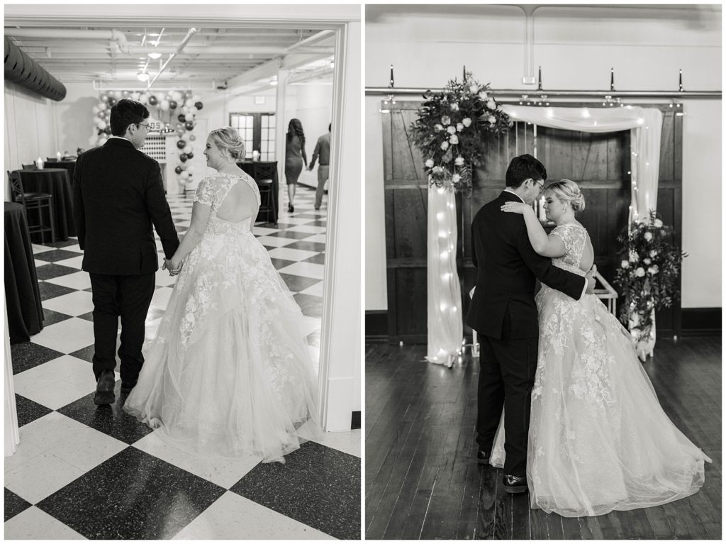 Bride and groom first dance