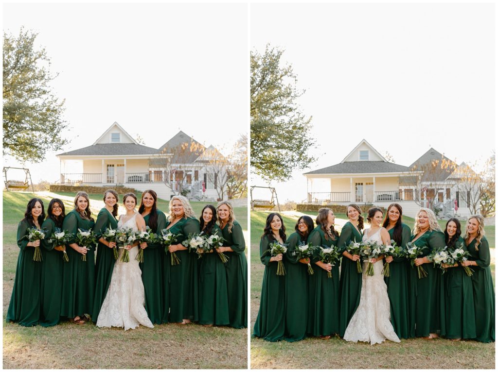 bride and bridesmaids