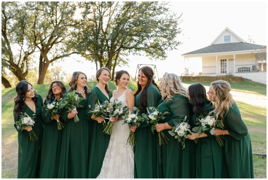 bride and bridesmaids