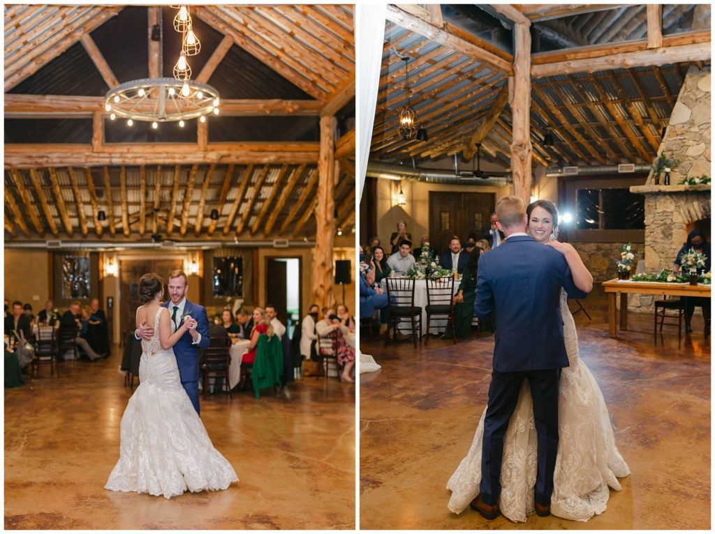 bride and groom first dance