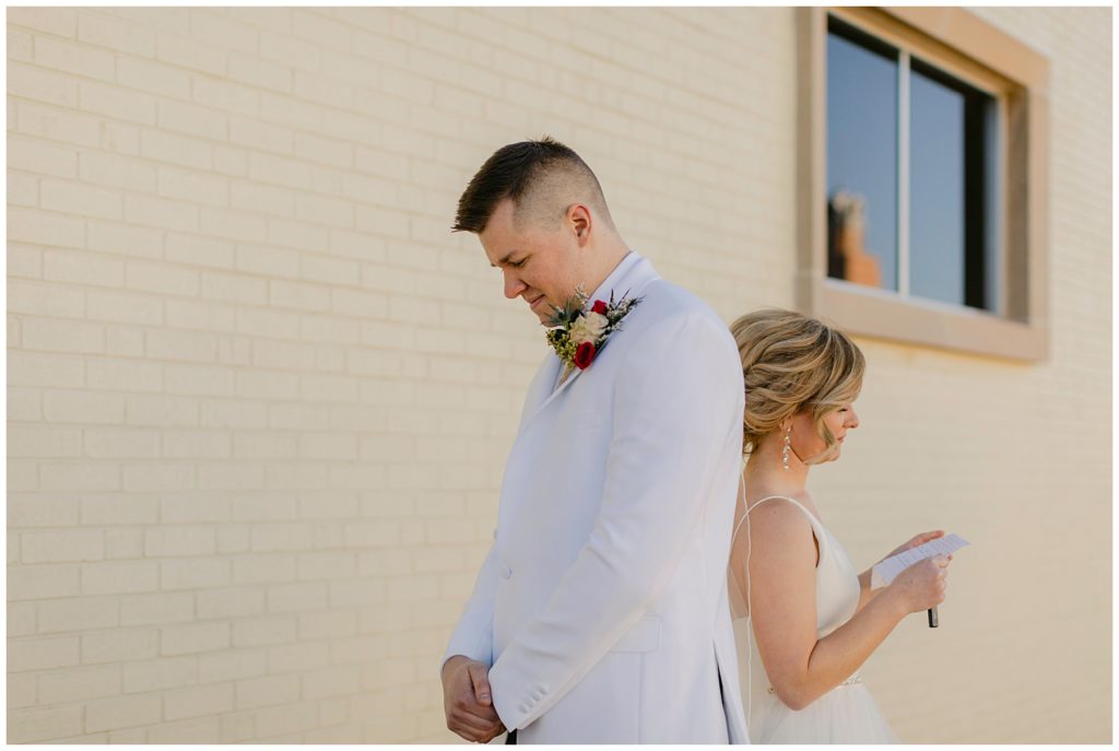 bride and groom letter read