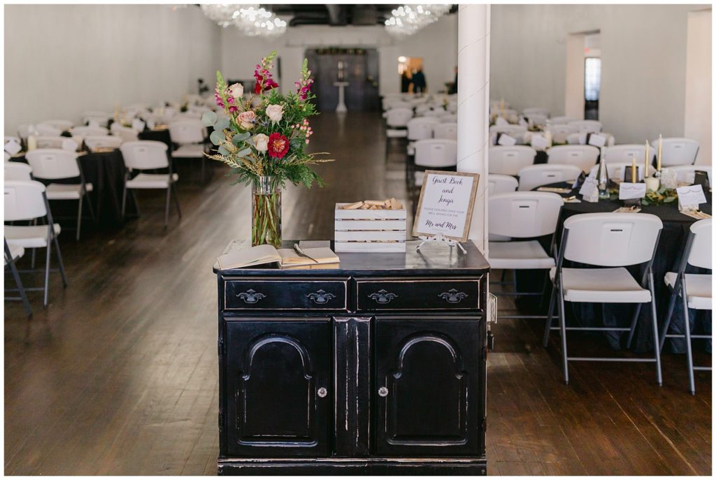 wedding ceremony hall at Hugo's on the square