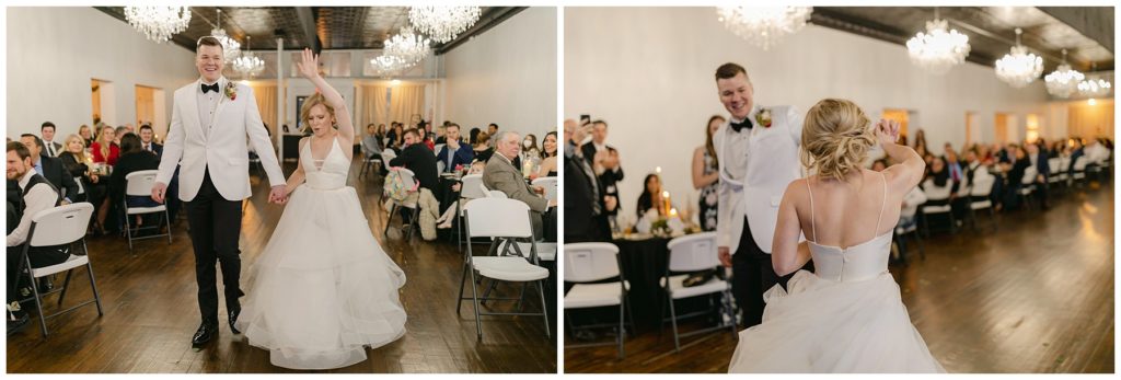 Bride and groom first dance