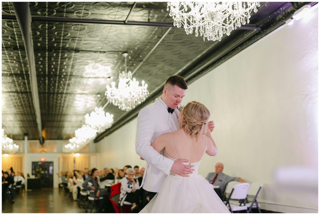 Bride and groom first dance