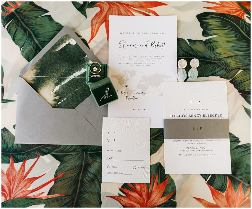 wedding invitations for Dominican Republic wedding