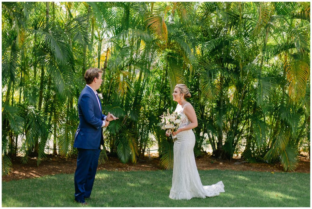 Groom sees bride for the first time