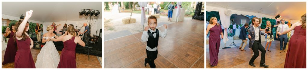 wedding guests on the dance floor