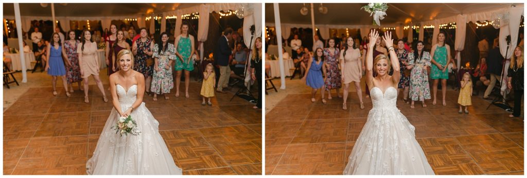 wedding bouquet toss