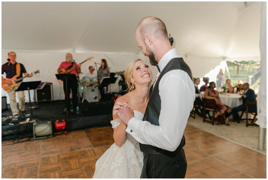 bride dancing with groom