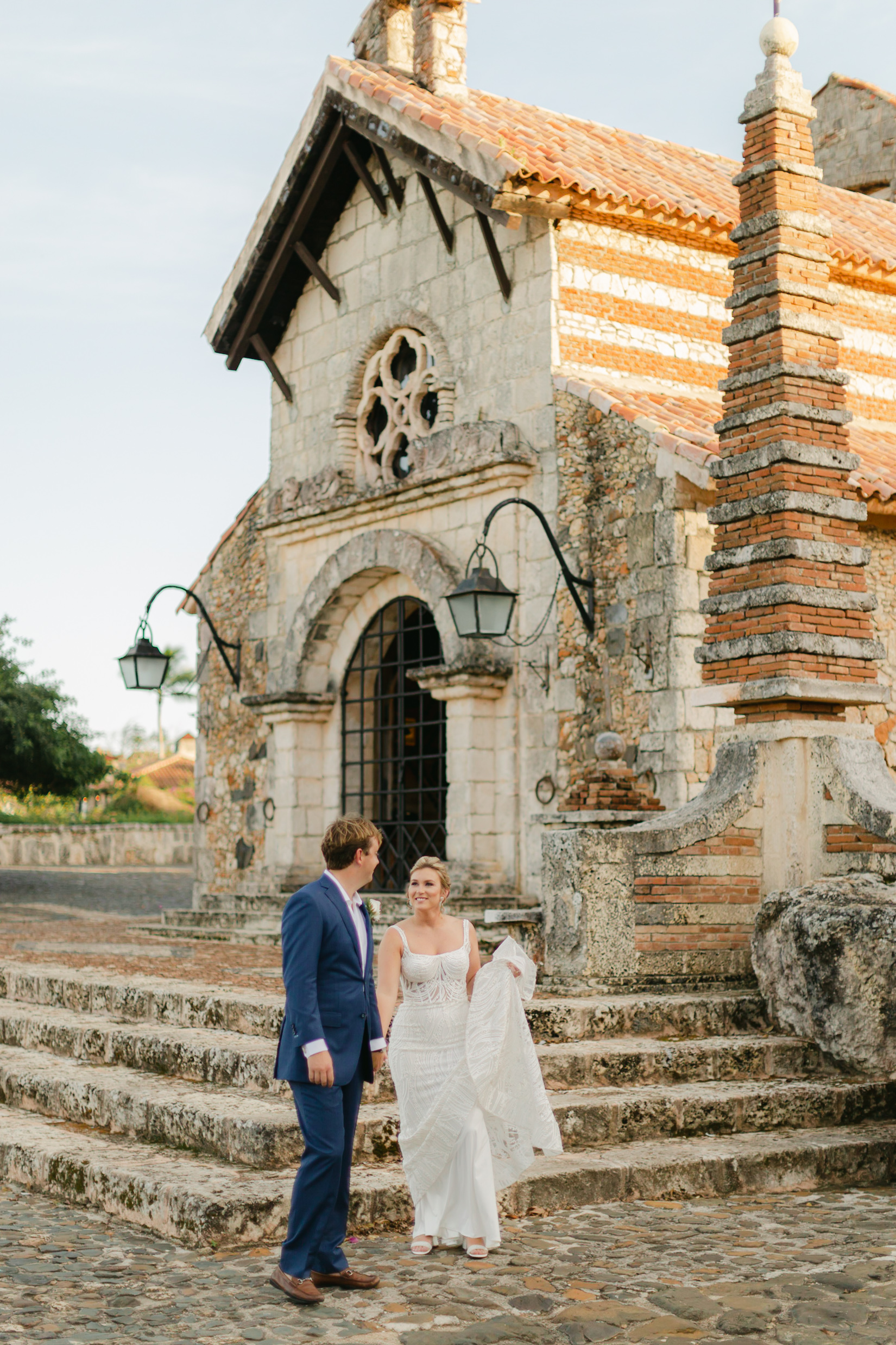 Bride and Groom at Altos De Chavon