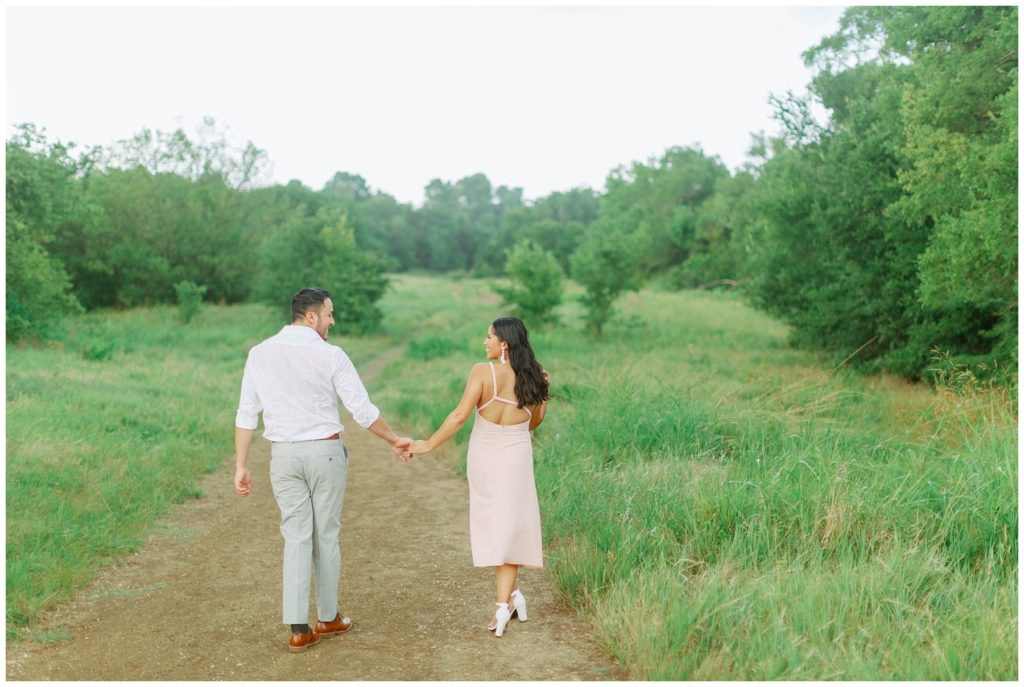 Couple walking in the rain